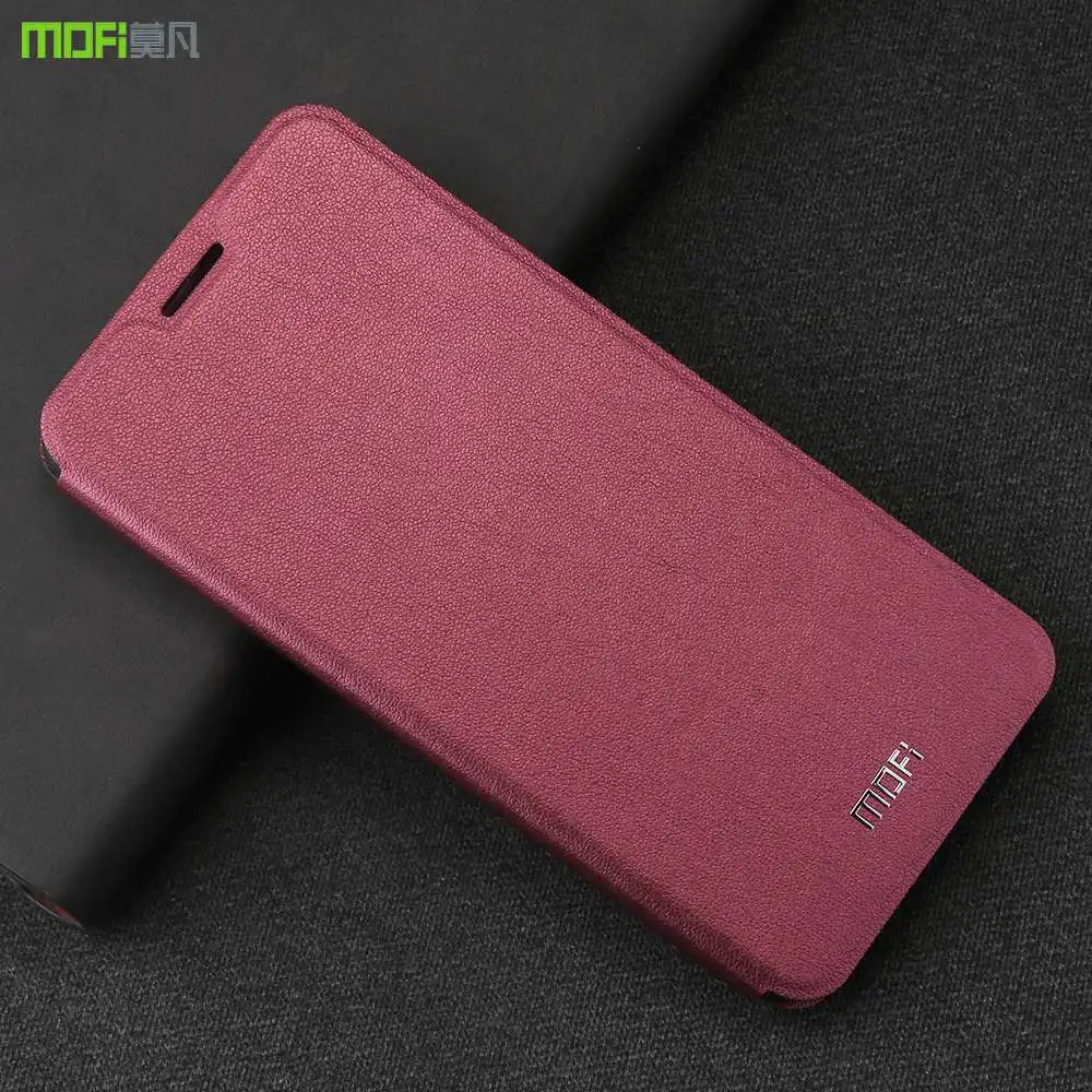 Wine Red Чехол MOFI для huawei Honor View 20, чехол для Honor V20, флип-чехол из искусственной кожи, прозрачный ТПУ чехол-книжка, 360, полная защита - Цвет: Wine Red