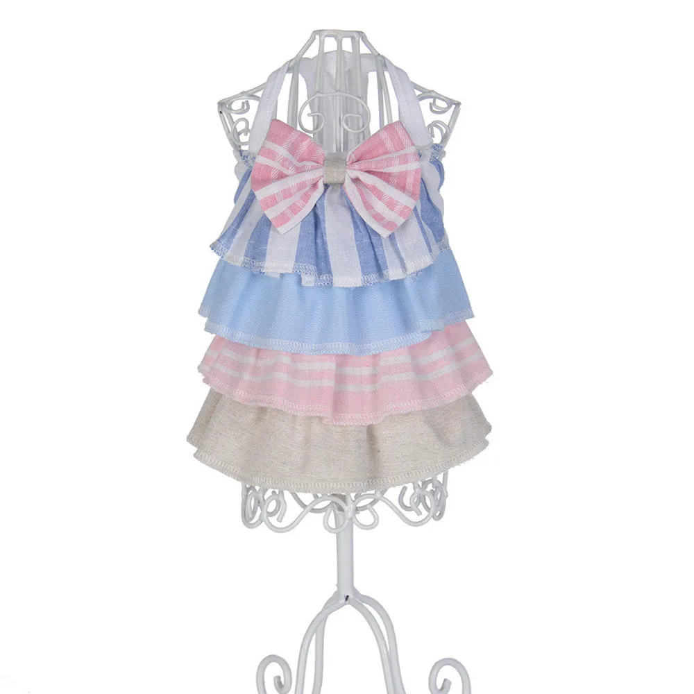 B Transer Vestido Perro; сезон весна-лето; юбка-торт с бантом; маленькое платье; костюмы для собак; Модная одежда для домашних животных; 18 Dec14 - Цвет: B