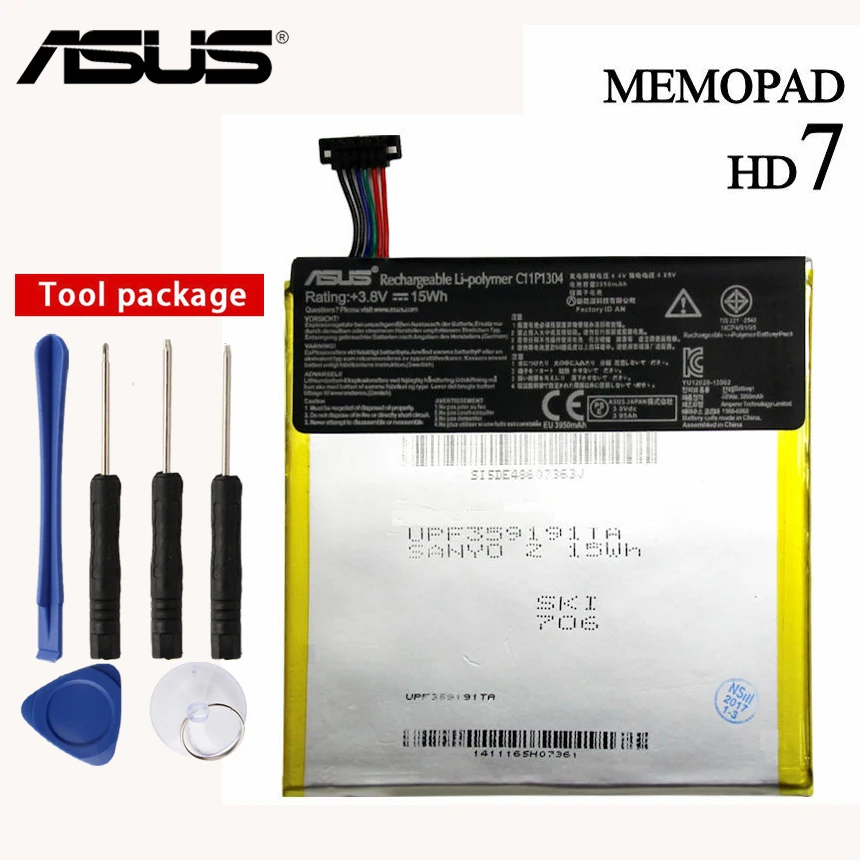 Оригинальный аккумулятор ASUS высокой емкости C11P1311 для MeMO Pad HD 7 K00S ME175KG ME7510KG Dual SIM HD7