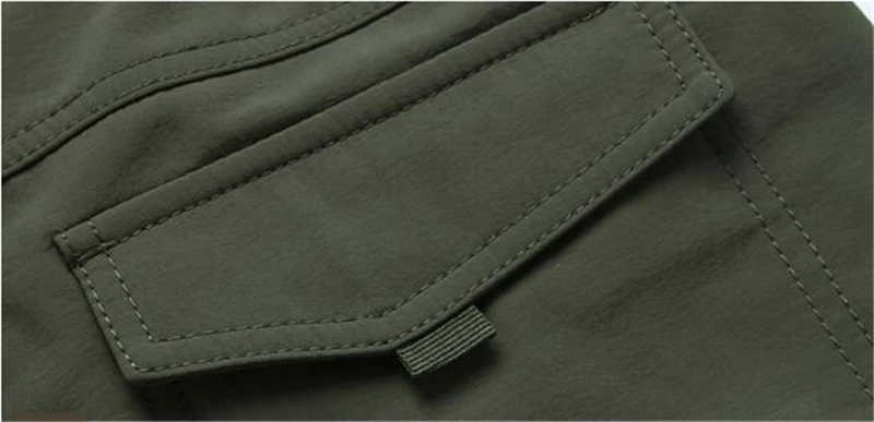 Men's Fleece Tactical Pants Winter Warm Military Cargo Pant Men Casual Shark Skin Soft Shell Work Trousers Waterproof Sweatpants