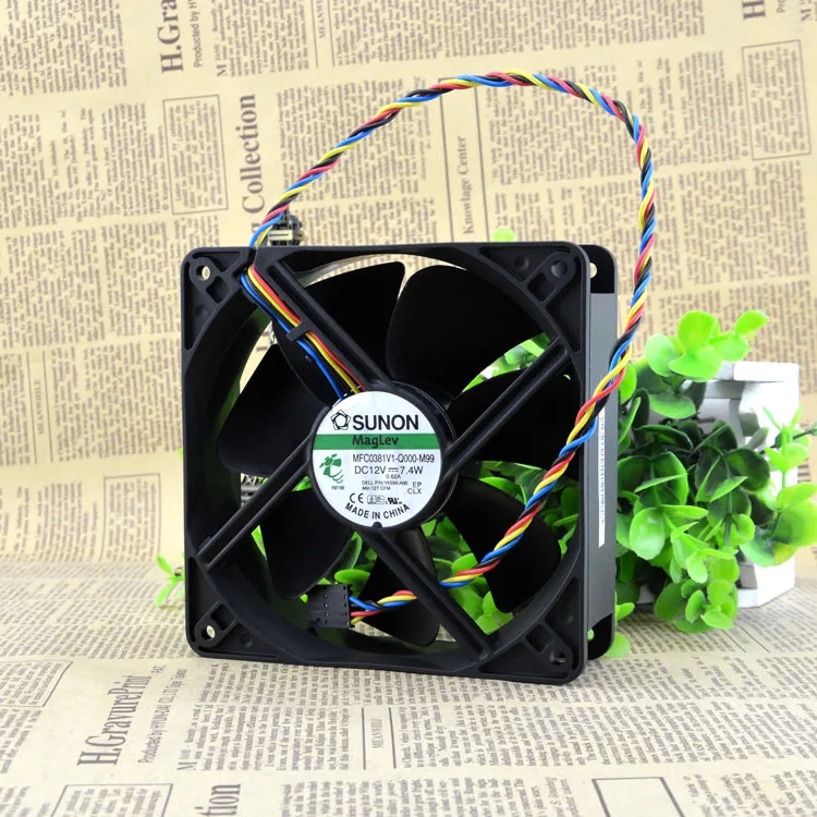 AVC SUNON 120x38 мм Φ 12V 7,4 W 0.62A для OPTIPLEX 360 745/755/760 BTX чехол вентилятор, охлаждающий вентилятор