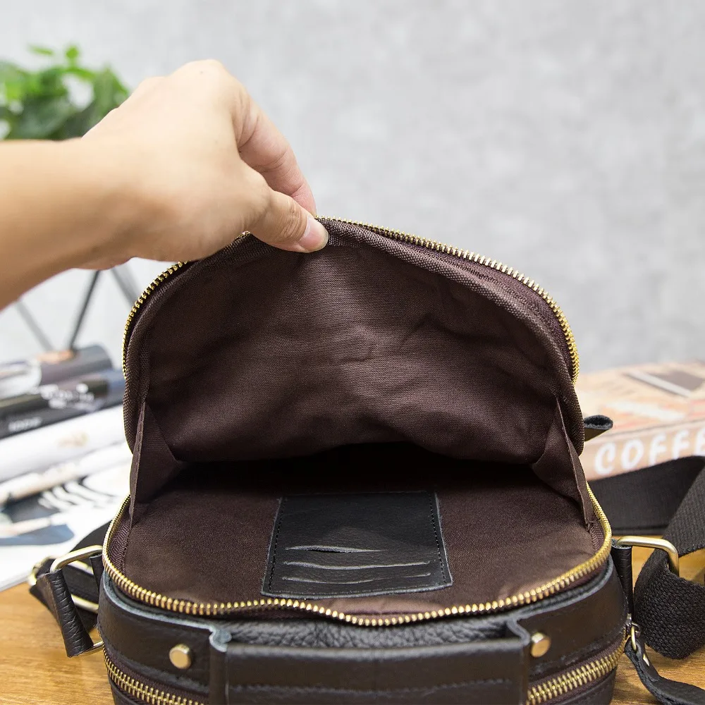 

Quality Leather Male Design Casual 9.8" Messenger Crossbody Shoulder bag Fashion Male Satchel Mochila Tablet Tote bag 2006-g