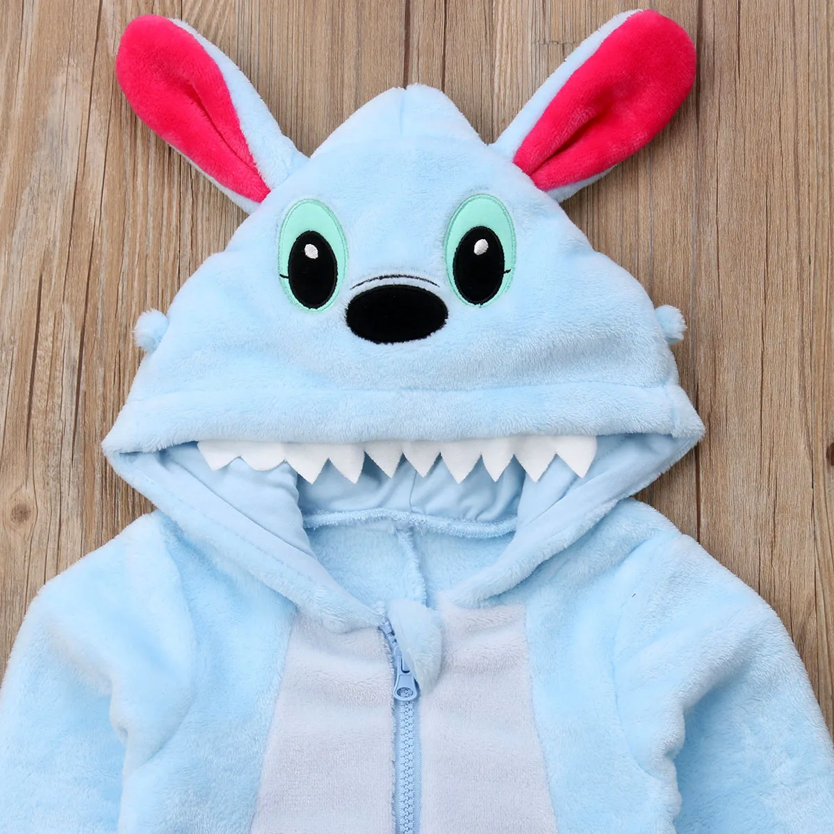Мультфильм зимний фланелевый теплый Nebworn, комбинезон синего цвета, для детей, для маленьких мальчиков, с молнией, теплые с капюшоном ползунки, комбинезоны для малышей, одежда для сна, наряд