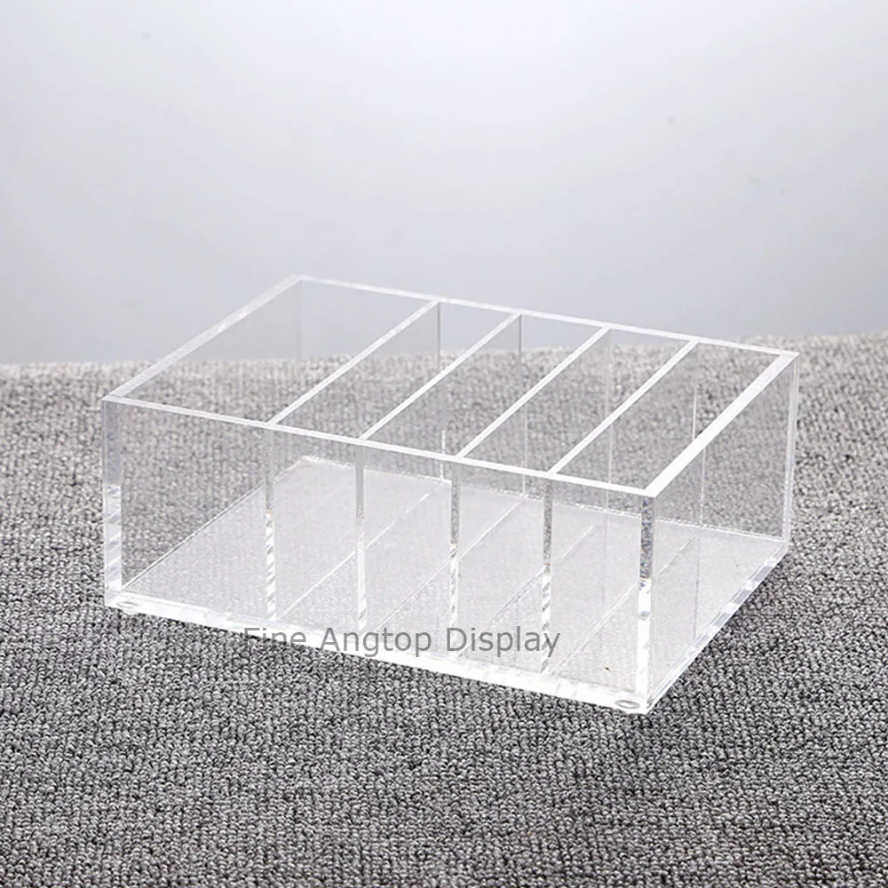 5 Compartment Clear Acrylic Organizer Jewelry Display Box