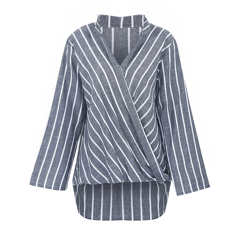 Женская блузка с контрастными полосками Romacci повседневная офисная рубашка v