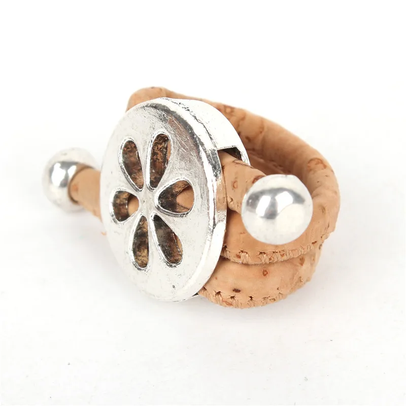 Натуральный пробковый старинный полый цветок винтажное женское кольцо бренда cork