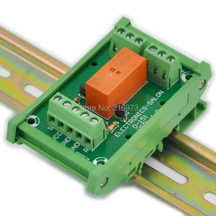 Релейный модуль Bistable DPDT 8 Amp катушка DC24V с корпусом оператора DIN рейки|dpdt relay module|module
