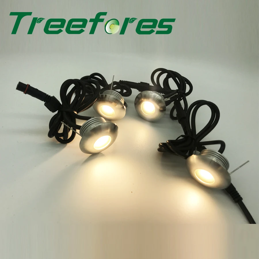 1 Вт DC 12 В IP67 CREE Мини Светодиодный точечный светильник 30 мм 100лм потолочный Точечный светильник для кухонного дома отеля Точечный светильник 1 Вт садовый светильник ing