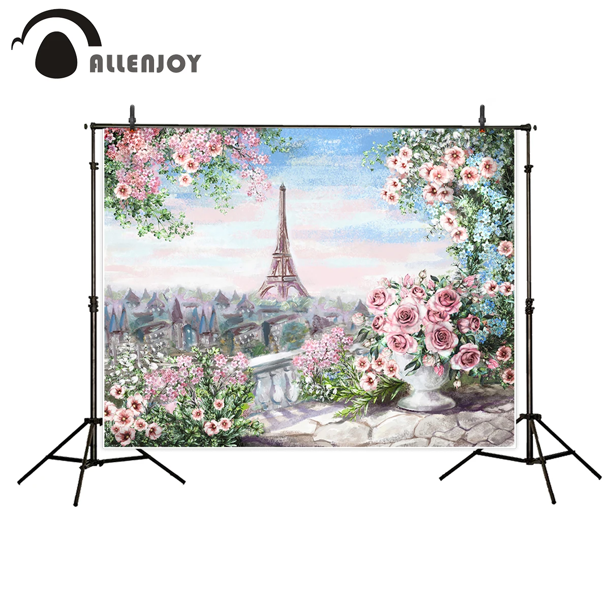 Фотофон Allenjoy на День святого Валентина Эйфелева башня 14 февраля романтическая