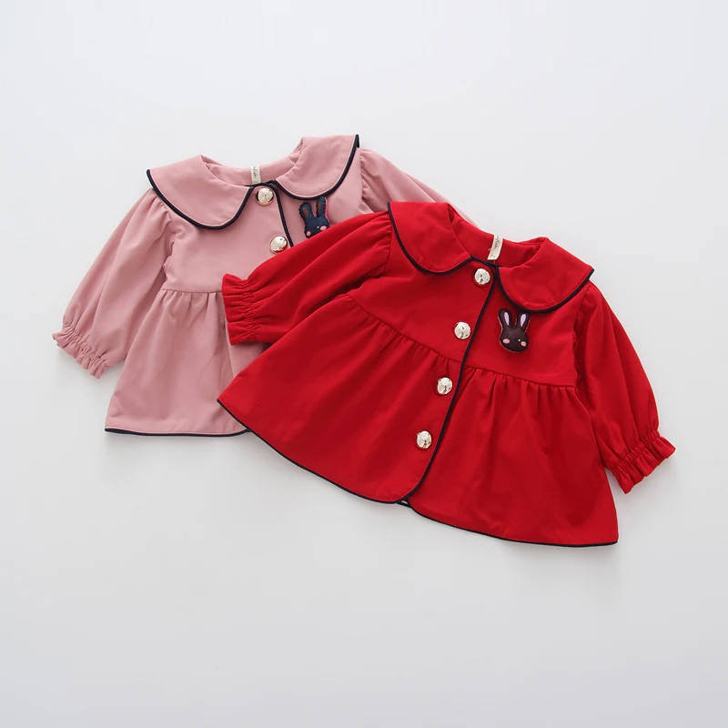Roupas/детские куртки для девочек на весну-осень кардиган с воротником в стиле