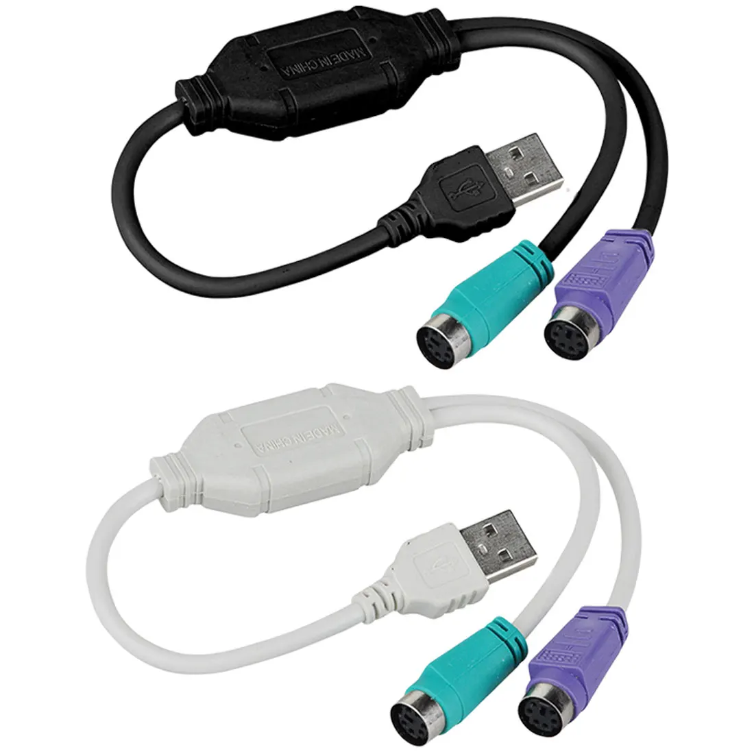Высококачественный USB штекер в PS/2 PS2 Женский конвертер Кабель адаптер шнура