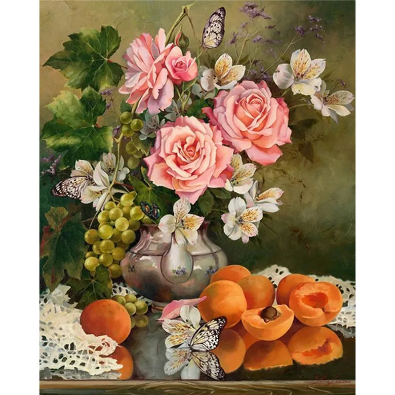 Новинка 2015 3D Алмазная картина сделай сам розовые розы цветы на фотографиях