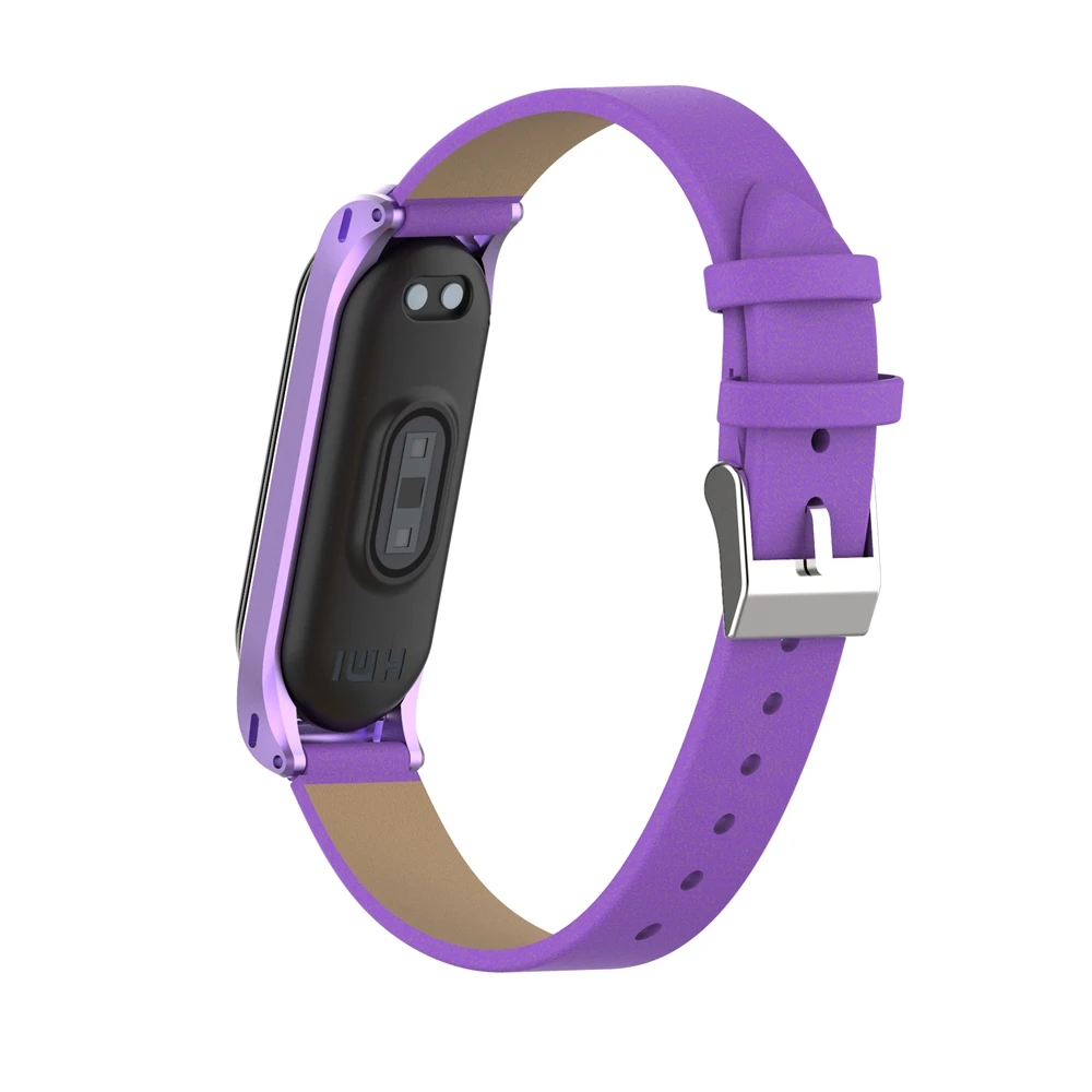 Кожаный ремешок для Xiaomi mi Band 4 3 Смарт-браслет металлический чехол для спортивных часов для mi Band 4 Замена