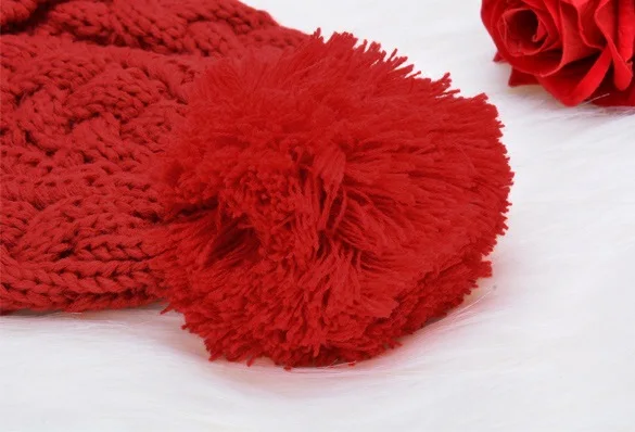 Women Warm Scarf Hat Twist Knitted 2019 Fashion Winter Wool Cute Knit Crochet Beanies Cap Hats | Аксессуары для одежды