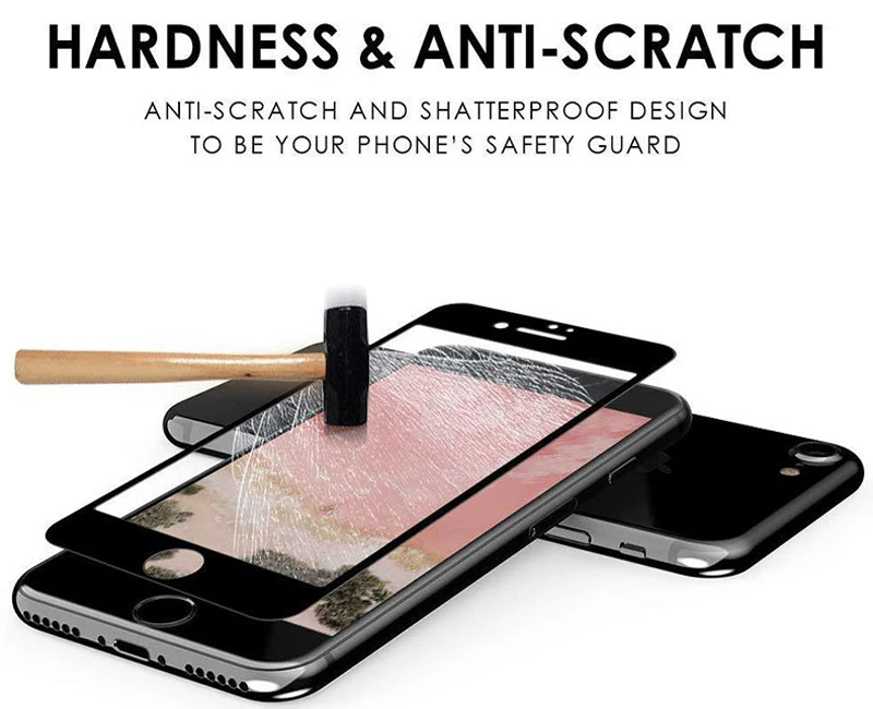 3D закругленные края Полное покрытие экрана протектор для iphone 6 6S 7 8 X XS закаленное стекло для iphone 7 6S 6 8 Plus стеклянная пленка
