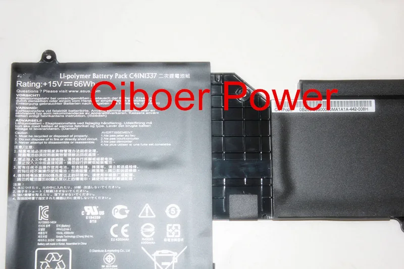 Оригинальный Новый аккумулятор для ноутбука C41N1337 15V 66Wh 8cell серии C41N1337|new laptop
