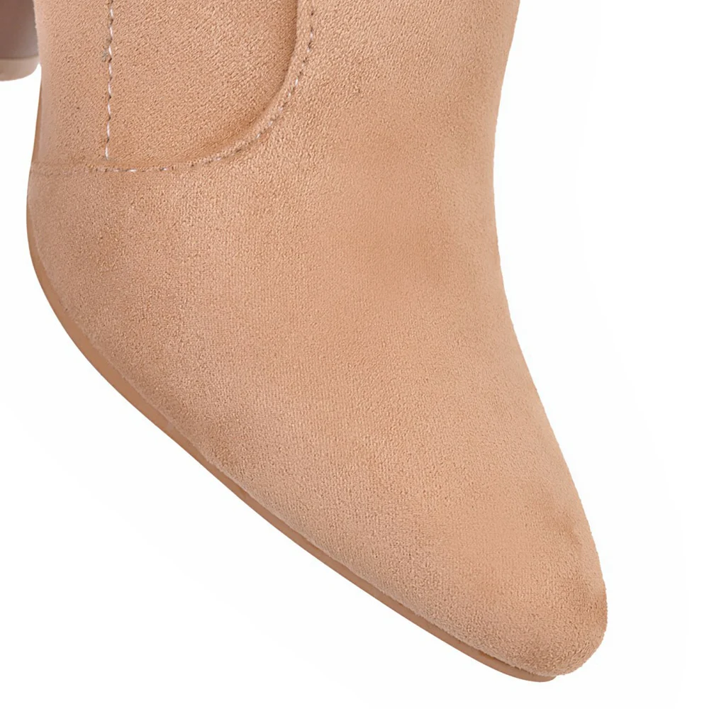 Женские ботинки носки с острым носком на Высоком толстом каблуке|fashion boots|fashion women