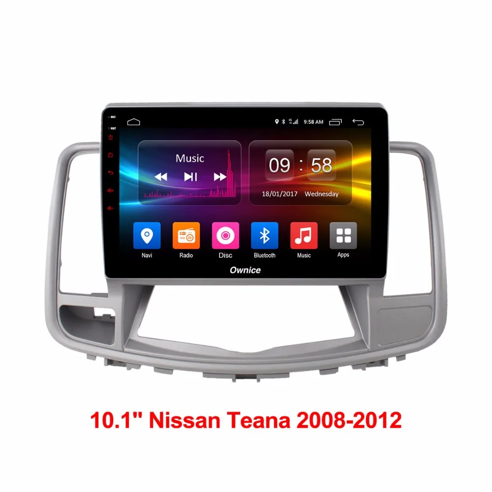 HD 1024 10 1 дюймов Автомобильный dvd плеер Android 6 0 для Nissan Teana 2008 2012 Восьмиядерный gps