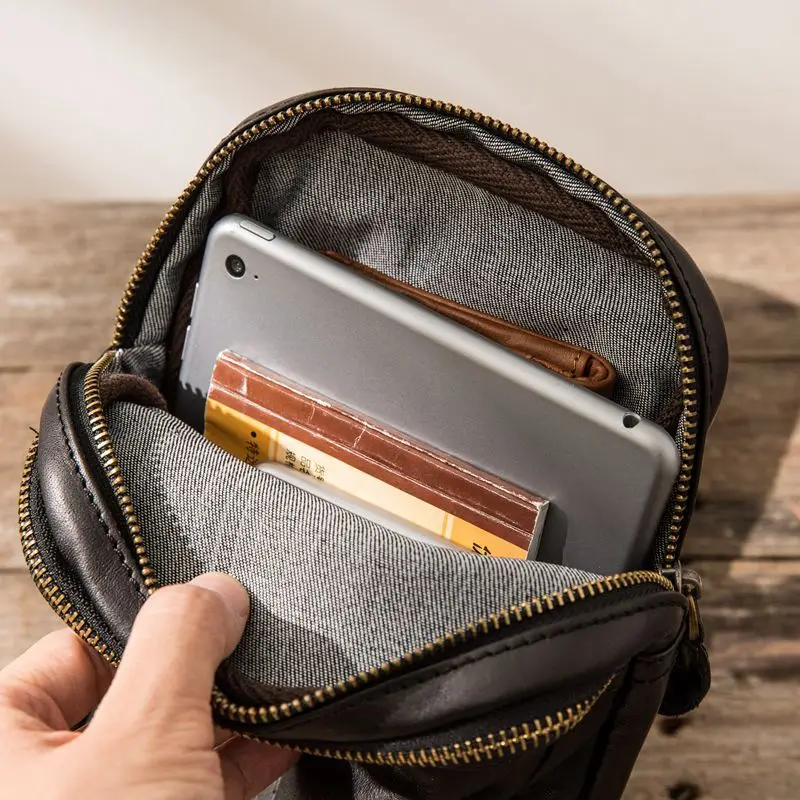 2018 новая нагрудная сумка для мужчин и женщин из натуральной кожи Повседневная