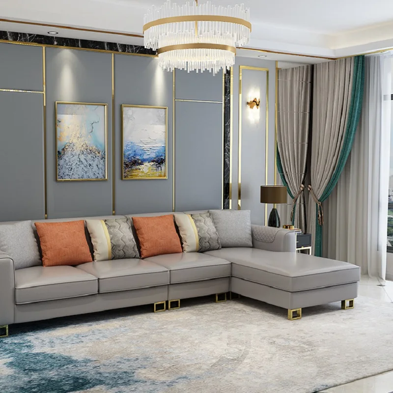 Современный Кожаный Диван для проектов квартиры/новый дизайн наборы диванов с