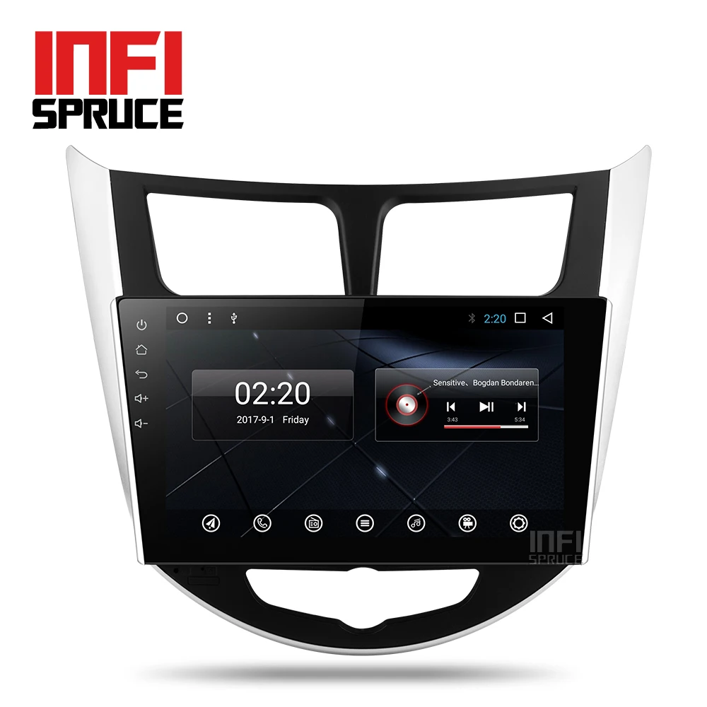 Автомобильный dvd плеер для Hyundai/Solaris/accent/Verna/i25 2G Android 8 1 с навигацией Wifi gps стерео