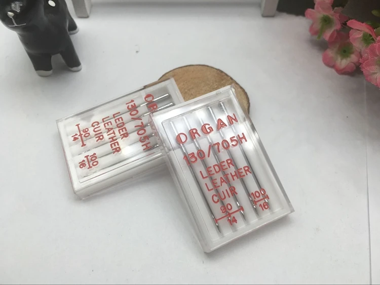 Иглы для швейной машинки орган 130/705 ч бытовая кожа разных размеров подходят кожи