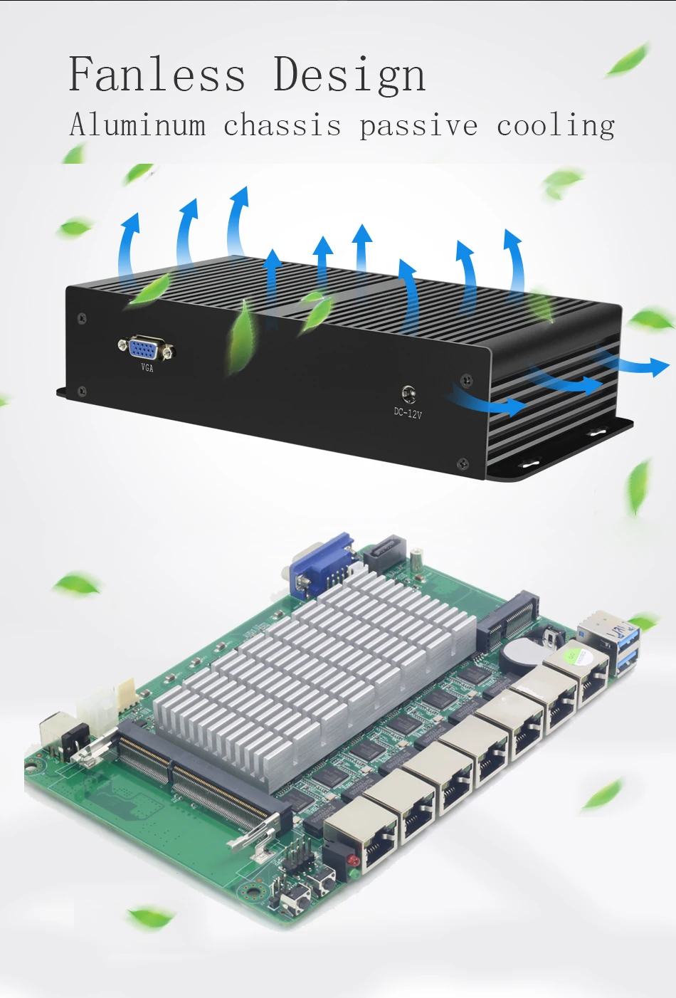 Мини ПК 6* LAN Gigabit Ethernet Celeron 1007U безвентиляторный промышленный ПК ВПН обслуживает маршрутизатор брандмауэр Pfsense Windows XP