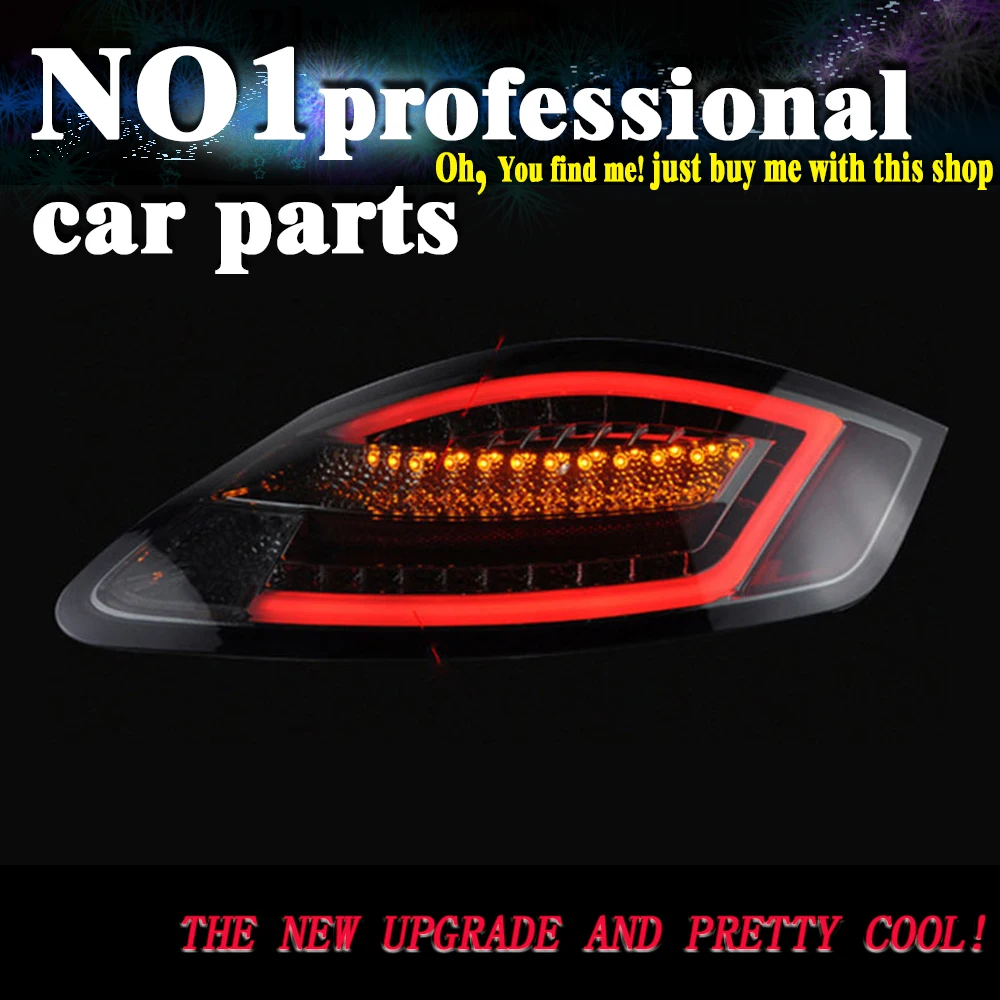

car accessorie tail lights for Porsche Cayman 987 Year 2004-2008 taillights LED Tail Lamp rear trunk lamp cover drl+signal+brake