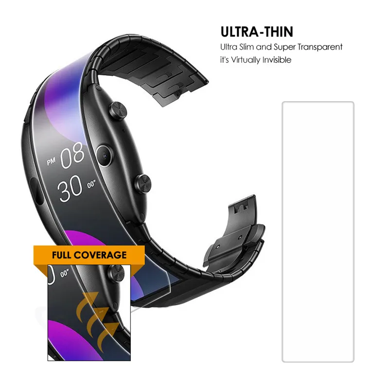 Qosea 4 шт. Защита экрана для ZTE Nubia Alpha Smartwatch ультратонкая прозрачная защитная пленка