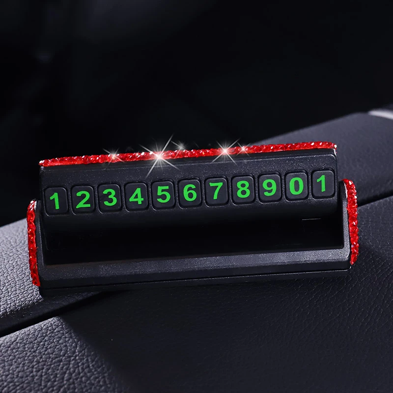 Роскошный Алмаз Кристалл Временная парковочная карта горный хрусталь с