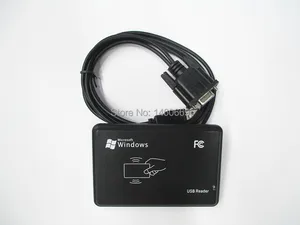 Считыватель RFID RS232, новый, черный, USB 125 кГц, RFID-датчик, считыватель карт, EM4100