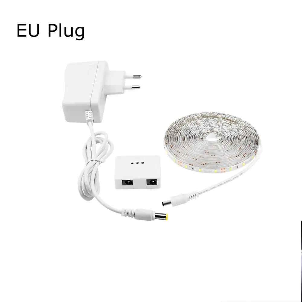 EU Plug 12 В ручной датчик кухонный светильник ручная подметка с регулируемой яркостью 1 м-5 м светодиодный свет лента ручной волны датчик движения огни для дома, офиса лампа - Цвет: EU Plug
