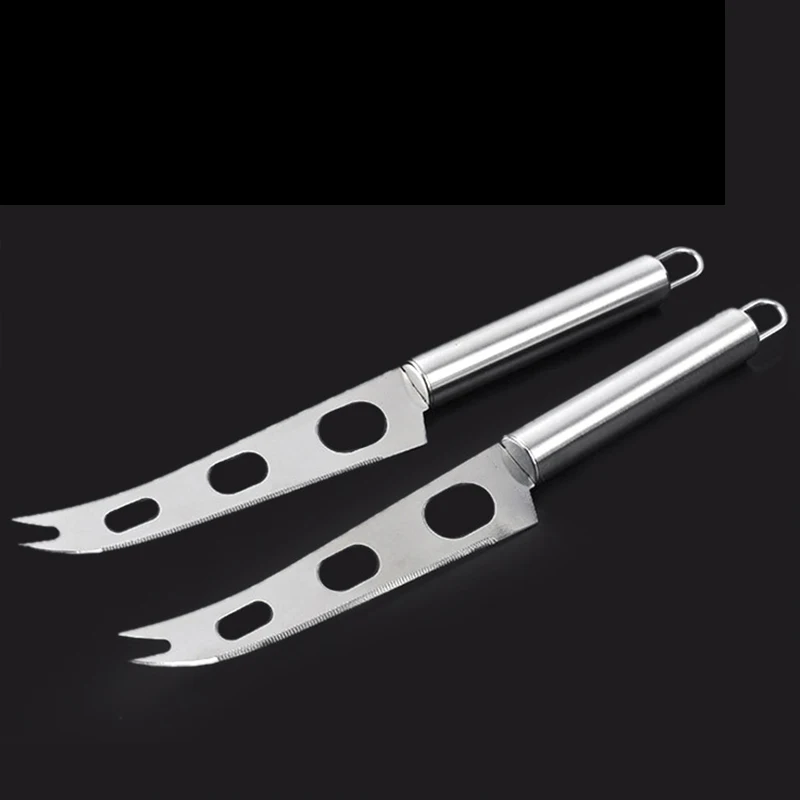 1Pcs 3-hole Multifunction Kitchen Accessories Round Handle Cheese Knife Pizza Cheese Butter Cutter Stainless Steel Baking Tools