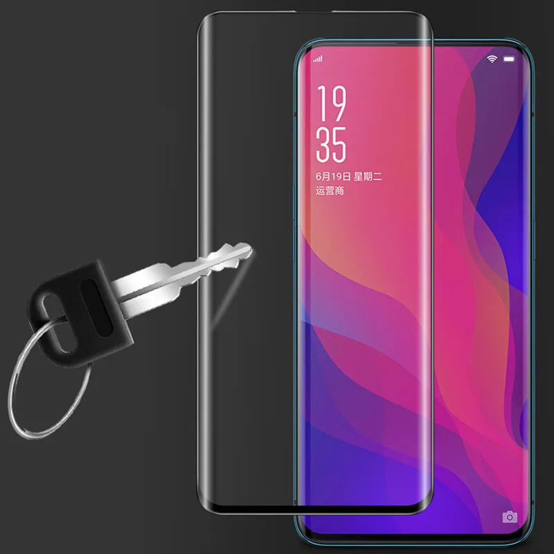 9H 3D Tempered Glass LCD For OPPO Find X Curved Full screen protectors Film guard cover 6.4&quot Protective film | Мобильные