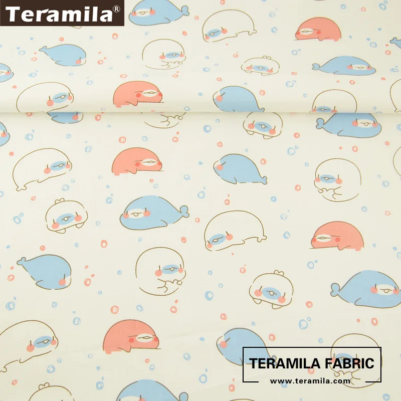 Teramila Cotton Fabric Cartoon Little Animals Designs Soft Material Tissue Handwork Quilting Pillow Dress Cloth Patchwork Tecido | Дом и сад