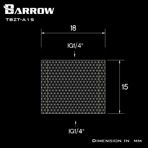 Барроу G1/4 ''женский (удлинитель 15 мм) PC система водяного охлаждения водный