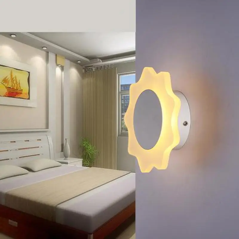 Светодиодный новый настенный светильник в виде подсолнуха бра ванная комната