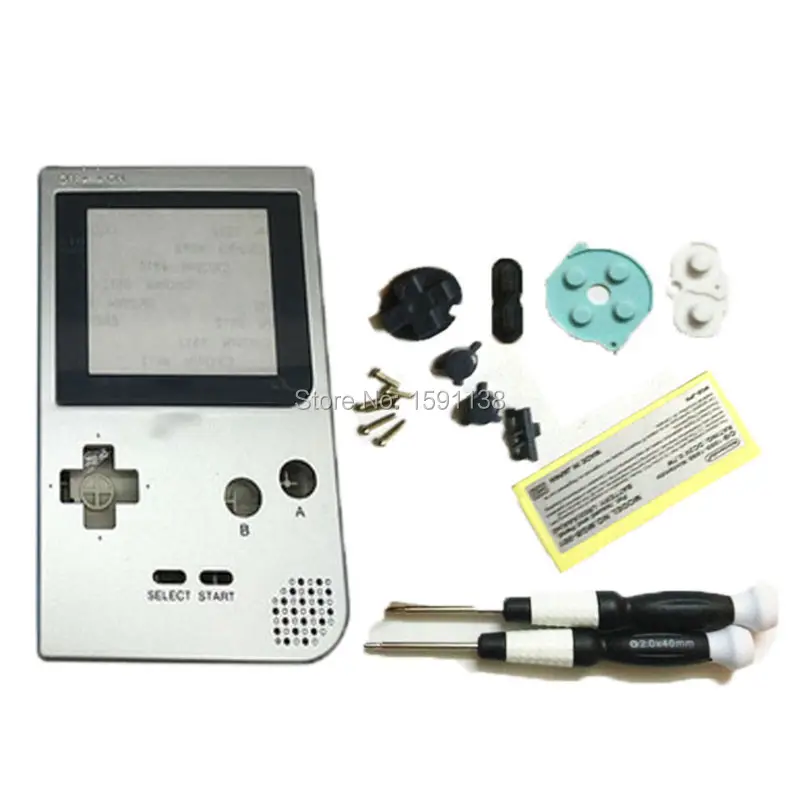 Новинка серебристый корпус карманной консоли для GBP Gameboygb пластиковый запасная