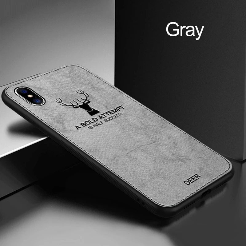 Cloth Deer Original Phone Case For iPhone X 7 8 Plus XS MAX XR Cover for iphone 6s 10 Back Shockproof Soft Cases |