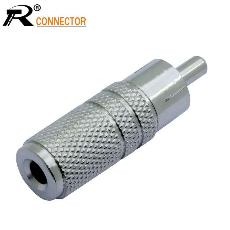 1 шт. R коннектор высокого качества металлический разъем Jack 3 5 мм RCA аудио