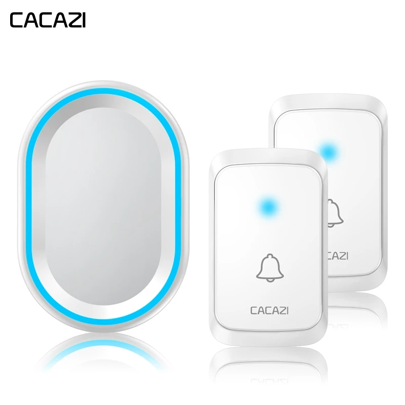 CACAZI Домашний Беспроводной интеллектуальный дверной звонок с дистанционным