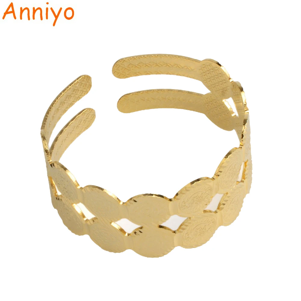 Anniyo (можно открыть) Новая монета браслет для женщин ювелирные изделия Среднего