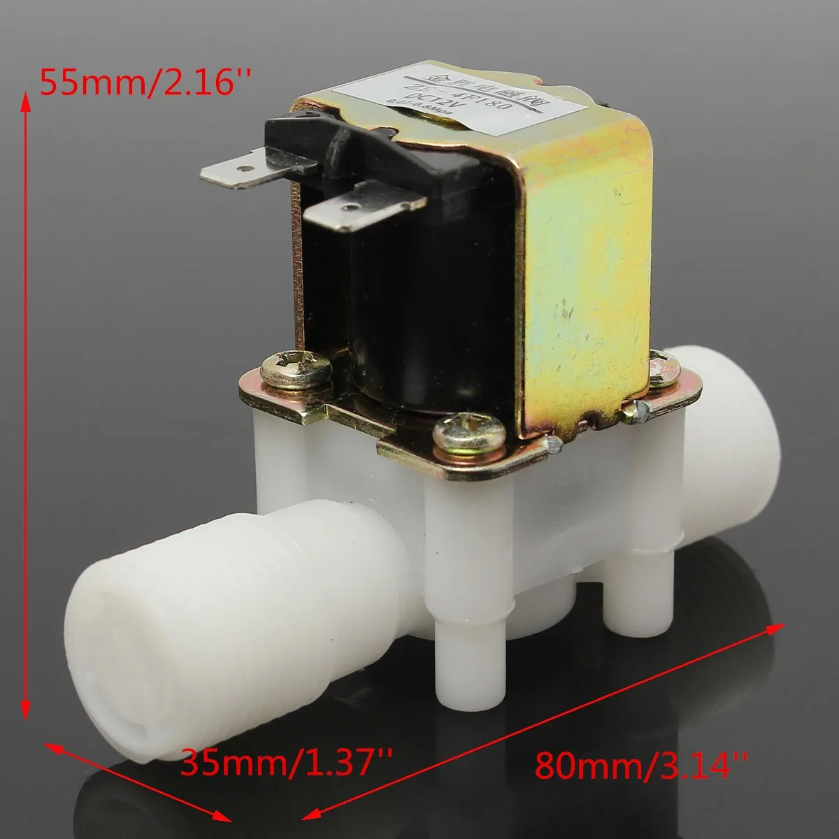 12V Электрический электромагнитный клапан Магнитный DC N/C воды воздухозаборник