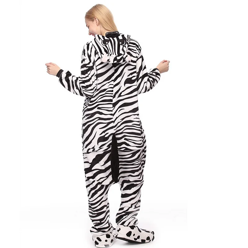 Детские фантазии кигуруми Зебра Onesie мальчик девочка фланель животных Хэллоуин