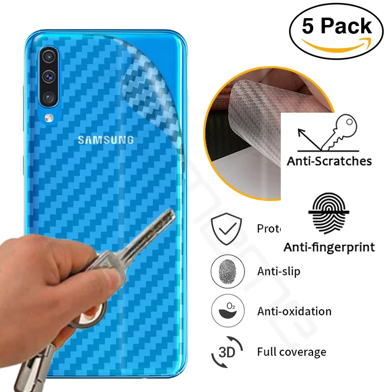 3D защитная задняя пленка из углеродного волокна для Samsung Galaxy A10 A30 A50 Защитная |