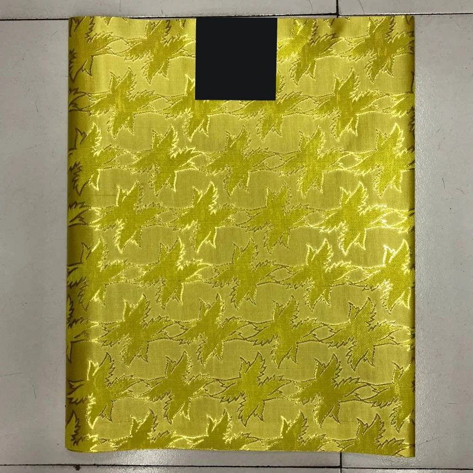 Высококачественные золотисто желтые галстуки в нигерийском стиле gele sego