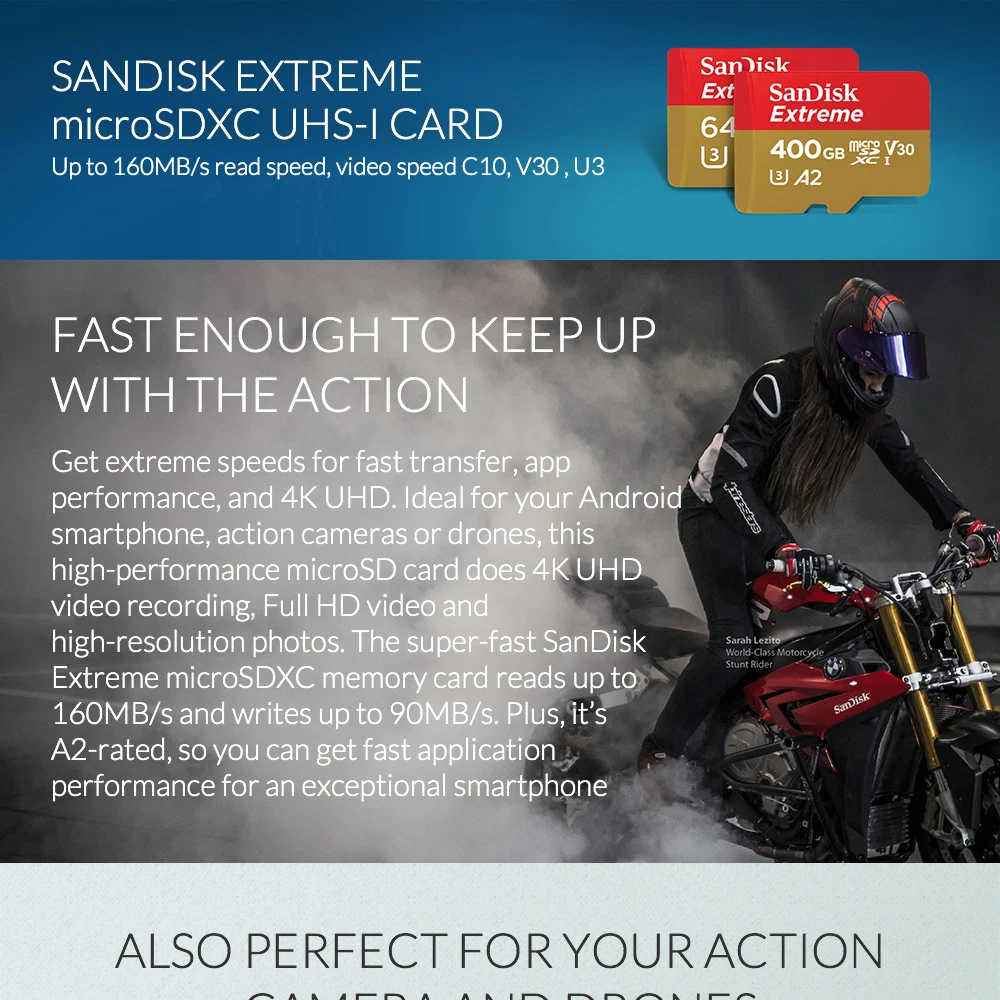 SanDisk Extreme micro SD карта 64 Гб UHS-I карта SDXC/SDHC класс 10 U3 256 ГБ TF флэш-карта 32 Гб 128 Гб карта памяти 64G A2