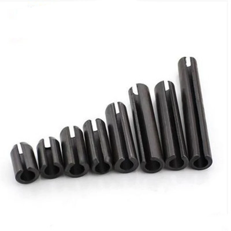 50Pcs M2 Elastic circle column Cylindrical Locating Hollow pins Cotter pin 6mm-25mm Length black | Обустройство дома