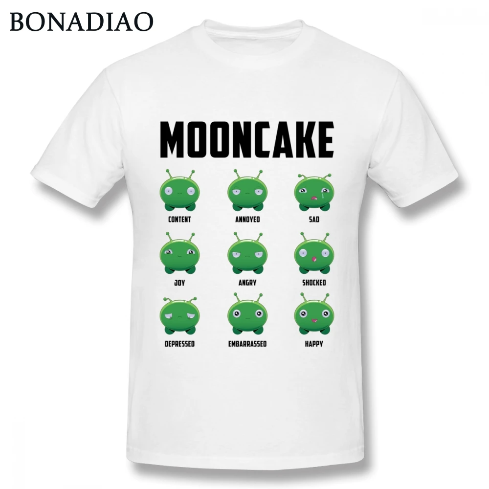 Футболка унисекс с принтом «Mooncake Chookity emoji» футболка с графическим принтом «High-Q Final Space» Лидер продаж, футболка с персонажами из мультфильмов на заказ