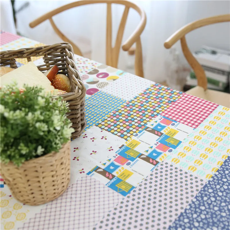 Белая скатерть из хлопка с принтом в национальном и американском стиле